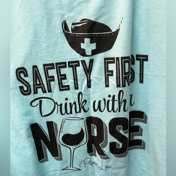 Blue Graphic Tank Top- Nurse Rn - Picture 2 of 4